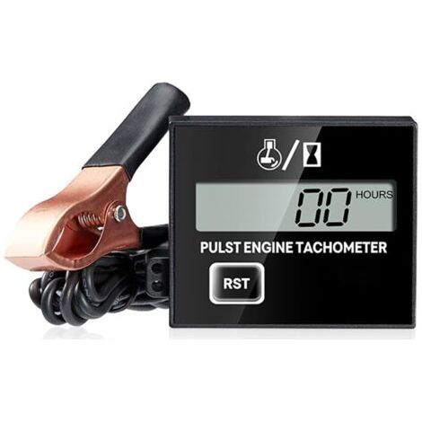 Digital Tachometer, Inductive Tachometer, Inductive Hour Meter, Small Waterproof Engine Tachometer, Replaceable Battery for Motorcycle, Dirt Bike, Lawn Mower. (1/5)