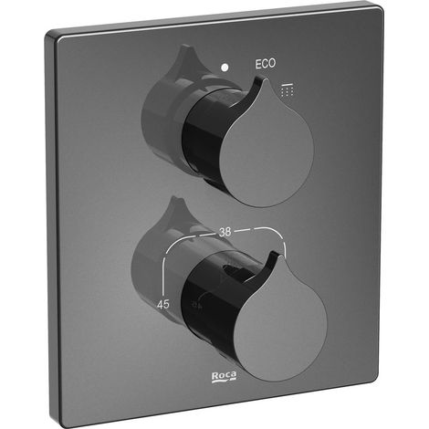 Grifo empotrable termostático para ducha INSIGNIA - ROCA Color: Negro titanio (1/2)