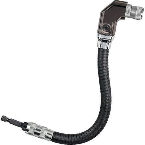 Tige d'extension de perceuse électrique Tige d'extension d'arbre flexible Perceuse électrique bielle d'arbre flexible universelle，Renvoi d'angle flexible, Noir (1/3)
