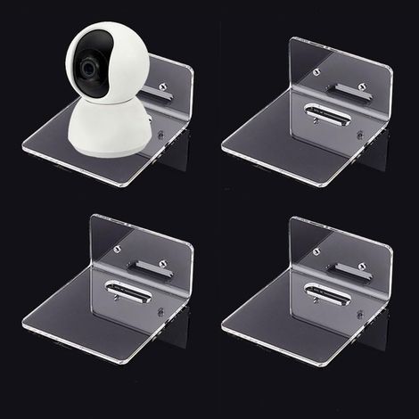 4pcs Étagères Murales, Étagères Flottantes en Acrylique Petite étagère Transparente Étagère Suspendues Adhésives avec 8 Autocollants Adhésifs et 8 Vis pour la Maison, Le Bureau (1/5)