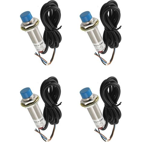 Adecuado para 4 sensores de proximidad inductivos tubulares LJ18A3-8-Z/BX DC6-36V de 8 mm con interruptores NPN