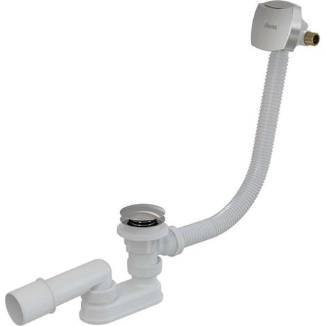Ravak - Sistema di scarico completo 800 per vasca da bagno, con erogazione dal troppopieno II ClickClack, cromo X01505 (1/5)