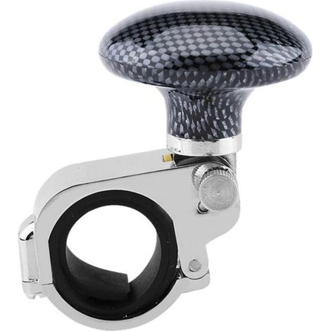 MOONSTARS Bouton de Direction, Bouton de Volant Boule Auxiliaire Bouton de Poignée de Commande Pince de Bouton de Rotation pour Faciliter la Manipulation de Véhicule (Carbon Fiber) (1/3)