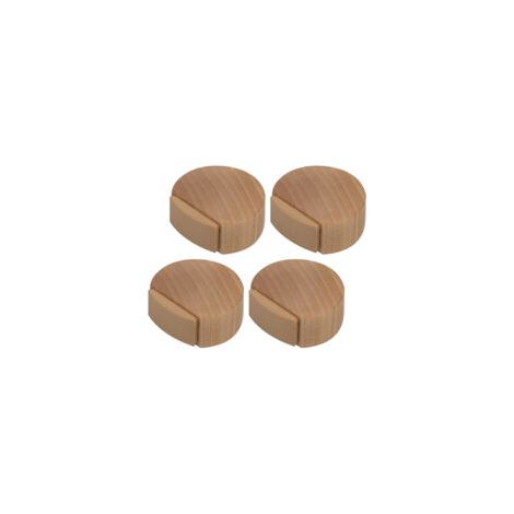 topes de puerta - Topes de puerta adhesivos de madera para suelos y parquet - Tope de puerta adhesivo - Tope de puerta (Sapele)