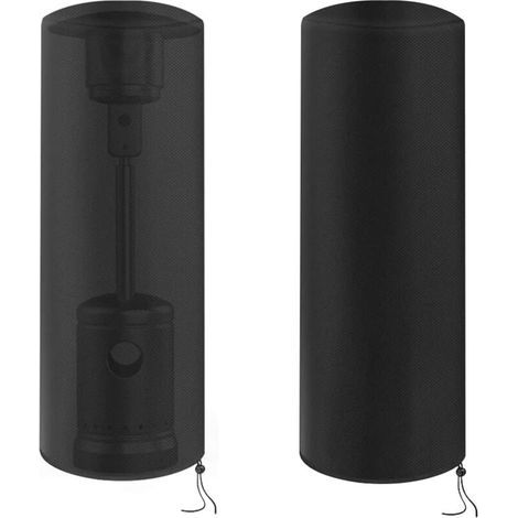 Outdoor Patio Heater Covers, Oxford Fabric Patio Heater Cover, Waterproof, Windproof, Black, Cylindrical Patio Heater Cover to Protect Patio Heater