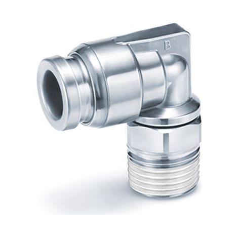 Raccord coudé SMC KQG2L vers R 3/8 16 mm ( Prix pour 1 )