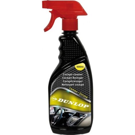 DUNLOP Nettoyant Cockpit Citron 500ml – Tableau de Bord Auto, Parfum Citron, Nettoie & Protège, Entretien Quotidien Intérieur
