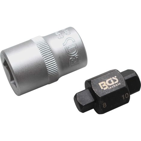 Herramienta vaciado aceite bgs cromado 8 mm 10 mm