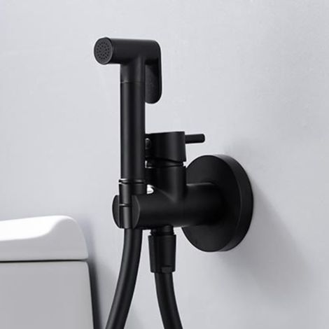 IMEX - grifo bidé empotrado wc negro serie múnich