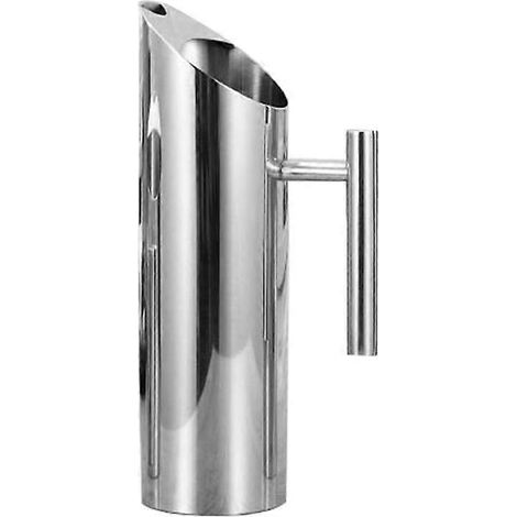 Wasserkrug aus Edelstahl mit Anti-Eis-Fach, Teekanne, Wasserkocher, Karaffe für Kaltgetränke, Fruchtsäfte, Bar- und Karaoke-Zubehör, 1 Liter (1/5)