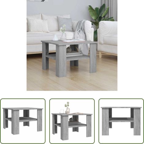 Holzwerkstoff Couchtisch - Couchtisch Grau Sonoma 60x60x42 cm Holzwerkstoff (1/5)