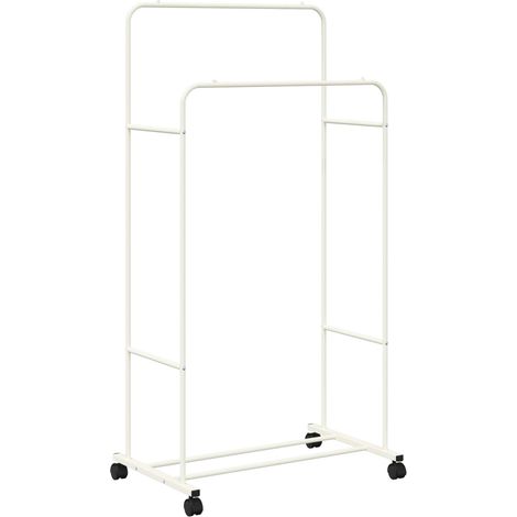 Kleiderständer Uni Weiß 80 x 53 x 156 cm vidaXL