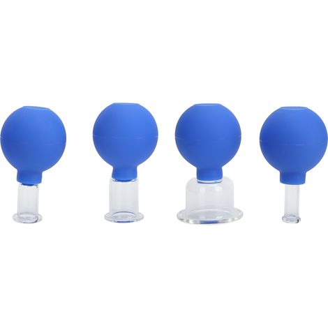 4Pcs Liposuction Cup Multi‑Size Health Care Cellulite Removal Skin Treatment Durable Rubber Vacuum Cup
