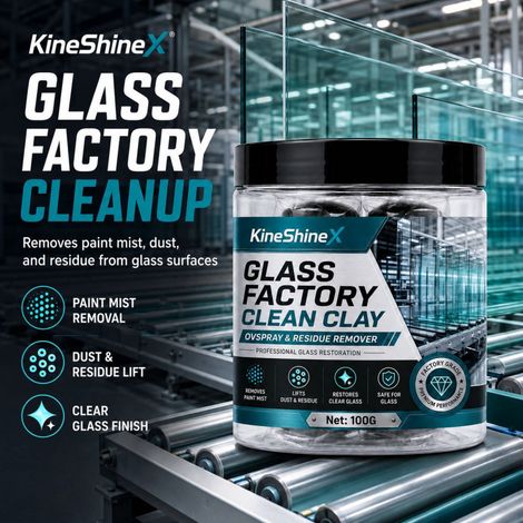 KineShineX ist eine professionelle Reinigungskittmasse für Glasfabriken, die sich für Produktionslinien für Glasscheiben und zum Schutz von Glasmaschinen eignet. (1/5)