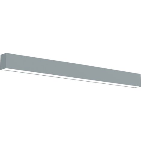 LUMICOM LINEAR Plafoniera, STRIP LED INTEGRATA, 24W, 4000K, metallo, grigio, L100cm