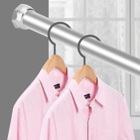 Lot de 5 supports de tringle à vêtements ronde avec bride octogonale (diamètre 25 mm) (1/5)