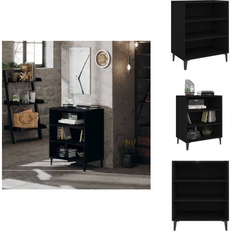Buffet noir 57x35x70 cm bois d’ingénierie - Buffet - Buffets - Armoire À Livres - Armoires À Livres (1/5)