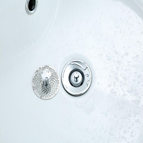 Filtre de vidange de lavabo à clapet anti-obstruction et anti-odeurs, crépine universelle à pression pour salle de bain (1/5)