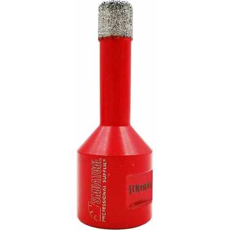 Forets diamantés de 10 mm avec filetage M14 pour le perçage à sec du carrelage en porcelaine, granit et marbre. (1/5)