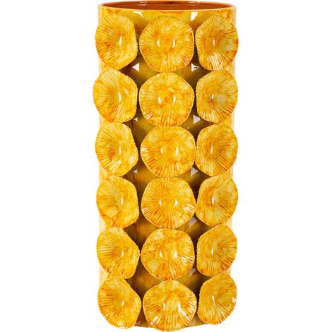 Vaso, Disegno Moderno Diametro 13.5 cm, Giallo - Barini (1/5)