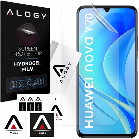 Pellicola in idrogel per la protezione dello schermo di Huawei Nova Y70, pellicola in idrogel Alogy (1/4)