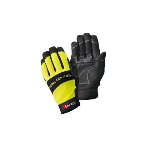 Guanti Di Protezione Grip + Technic, Gr.8, Giallo / Nero, Fortis