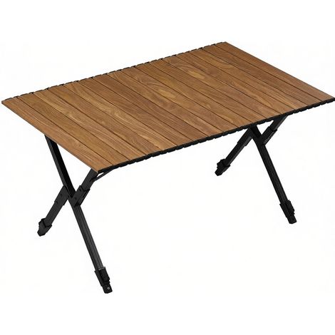 CAIziTable de plage, table d’extérieur avec grand plateau, table de camping pliante, table de pique-nique, table de balcon (1/5)