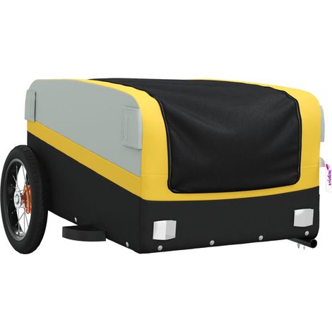 Remorque chariot transport de vélo 30 kg fer jaune (1/5)