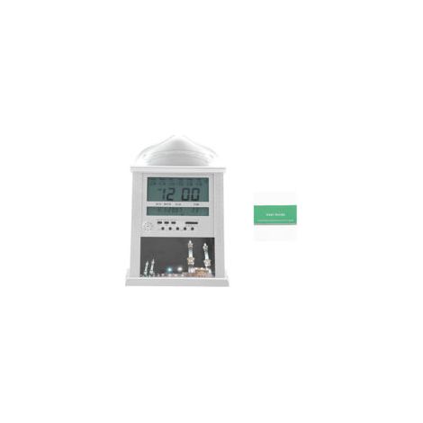Horloge de prière islamique musulmane, alarme de prière Azan, horloge de Table numérique Azan, batterie argentée exclue
