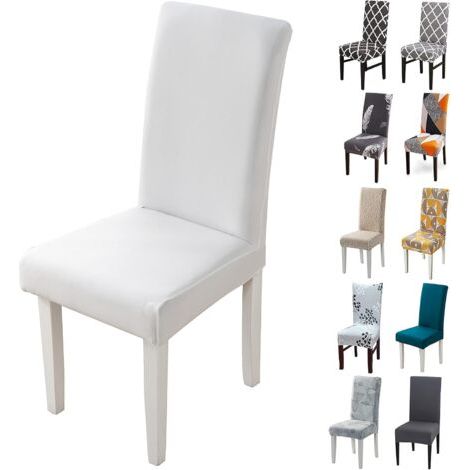 Housse de Chaise, 6 Pieces Extensible Amovible Lavable Moderne Couverture de Chaise pour Salle à Manger Slipcover-Décoration Bouquet de Mariage, Hôtel, Restaurant (1/5)