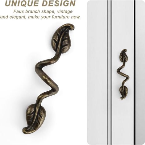 Maniglia per mobili FOREHILL 2 pezzi, maniglia per mobili antichi, design vintage, maniglia per mobili da cucina per armadi, cassetti, bagni (1/4)