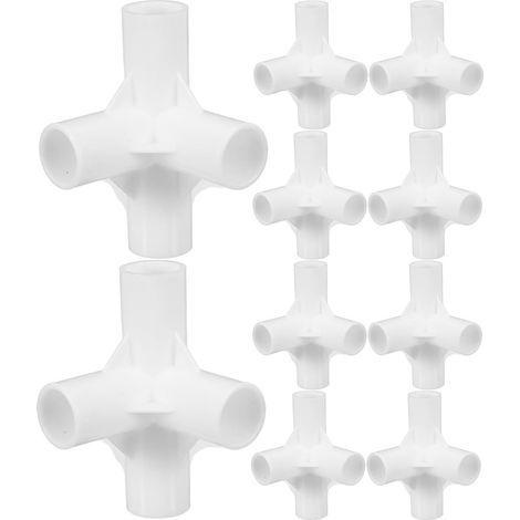 Connecteurs en Plastique 10pcs pour Armoire et Étagère à Chaussures 16mm Blanc, Adaptateurs 4 Voies pour Organisateurs de Placard (1/5)