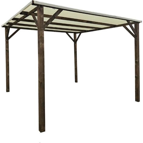 Nuvola - Pergola da Giardino 3x3 in Legno Colore Noce (1/5)