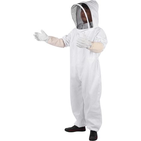 Professioneller Imker-Schutzanzug, Handschuhe, Imker-Schutzausrüstung, Overall (L) (1/5)