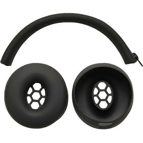 Ohrpolster für Beats Solo 4.0/3.0/2.0 Kopfhörer, Silikon-Schutzhülle, Ohrmuschel, Kopfbügel-Reparaturteile, Schwarz (1/5)