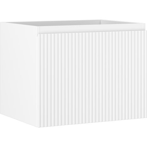 Mexen Rivel Badezimmerschrank für die Waschbeckenunterschrank 60 cm, 1 Schublade, geriffelt, weiß matt - 91A20-06047-1-BF01 (1/5)
