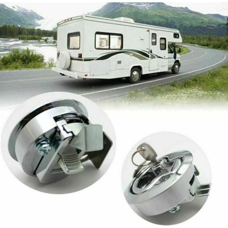 Loquet trappe bateau marine zinc affleurant -1, Porte verrouillage yacht remorque camper deck cabinet - Argenté Aucuneary (1/3)
