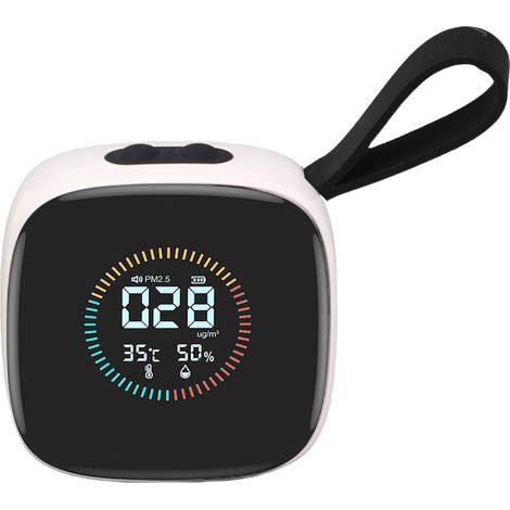 Testeur de qualité de l'air PM2.5, température, humidité, écran LCD, pour la maison, l'hôtel ou le bureau (1/5)