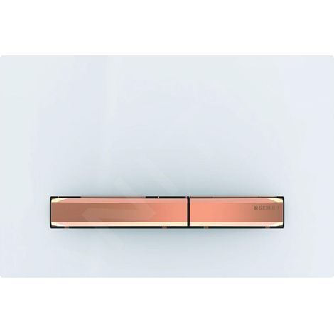 Geberit Sigma50 - Plaque de déclenchement 2 touches, blanc / or rouge 115.670.11.2
