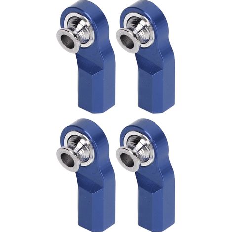 Quatre rotules de direction en acier allié aluminium M3 pour voiture télécommandée, compatibles avec les modèles de voitures télécommandées Axial SCX10 1/10, bleu foncé. (1/5)