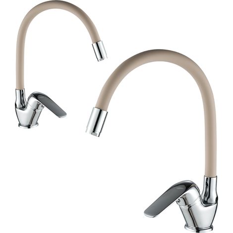 Grifo de cocina de pie con caño flexible F, color beige (1/3)