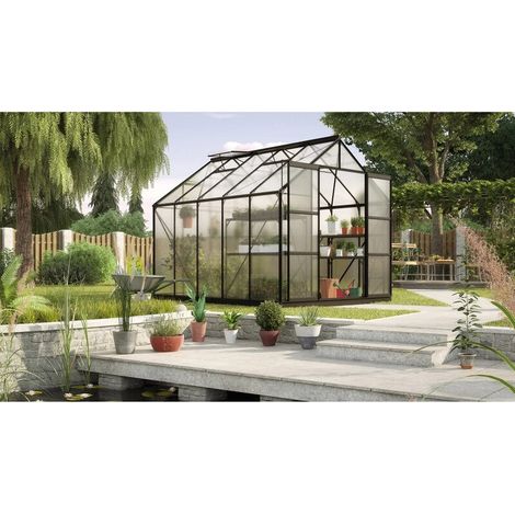 [NEUWERTIG] B-Ware Vitavia Gewächshaus Uranus 8300 Garten Gewächshaus 8,3 m² Doppeltür schwarz (1/2)