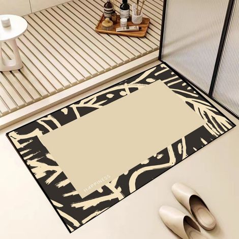 LAN Terre de diatomées Mélancolique 5080cm Tapis de sol en terre de diatomées, paillasson de salle de bain, tapis absorbant et antidérapant, tapis d'entrée, lavable. (1/5)