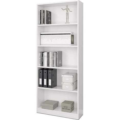 Estanteria cinco baldas Tokio acabado blanco artik 201 cm(alto)80 cm(ancho)28 cm(fondo) . (1/4)