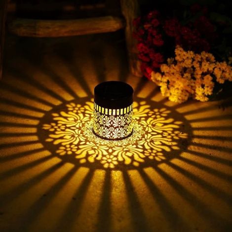 Lot de 2 appliques solaires murales mandala multicolore 9×9×9 cm étanches extérieur (1/2)