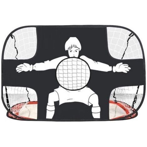 Buts de Football Portables pour Enfant, 2-en-1 Pop-Up Design Filet de Football Pliable avec Sac de Transport, Jardin, Filet de Football D’entraînement en Plein Air de Plage 120x80x80cm (1/5)