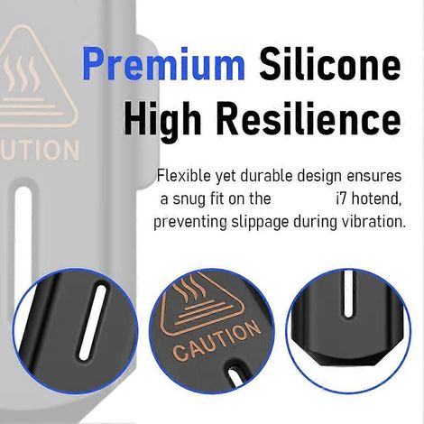 Chaussette en silicone pour bloc chauffant d'imprimante 3D Creality SPARKX I7, isolation thermique, lot de 3 (3 pièces) (1/5)