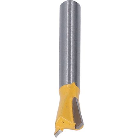 Fraise à queue d'aronde, queue de 6 mm, alliage de tungstène, carbure, revêtement PTFE, pour le travail du bois, jaune 3/8 (1/5)
