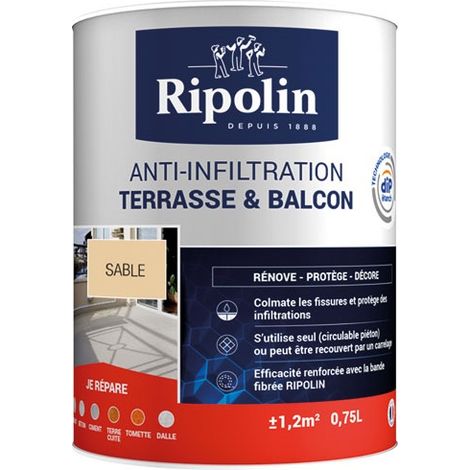 Vernice Antifulmine per Terrazze e Balconi Sabbia 0,75l - Ripolin