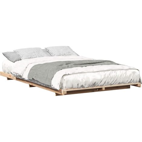 Maison Exclusive - Estructura de cama Marrón 135 x 190 cm Madera